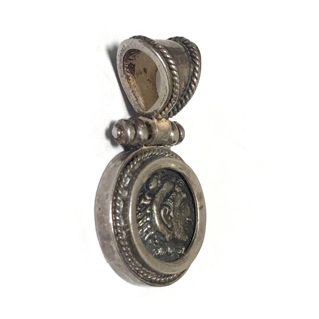 ローマ時代  アンティーク ペンダントトップ 古銭 アレキサンダー大王