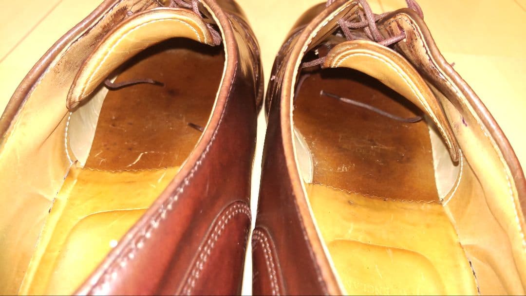 Alden2160シェルコードバン ストレートチップキャップトゥ9Dバーガンディ