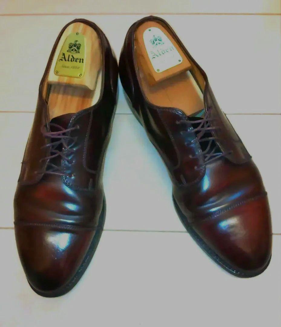 Alden2160シェルコードバン ストレートチップキャップトゥ9Dバーガンディ