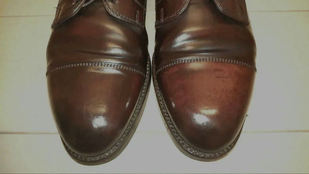 Alden2160シェルコードバン ストレートチップキャップトゥ9Dバーガンディ