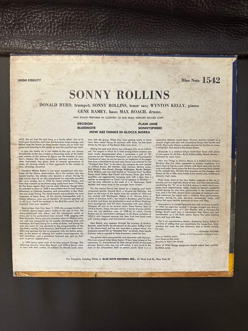 j*d様 Sonny Rollins Blue Note 1542