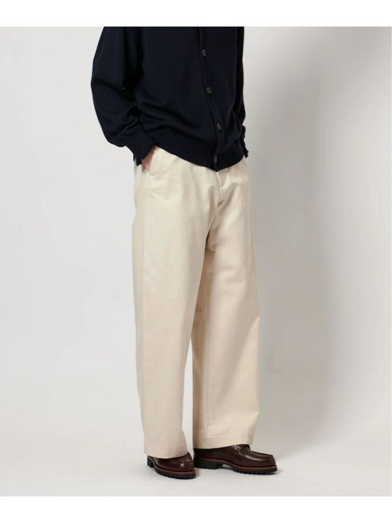 LOEFF コットン サテン バギーパンツ