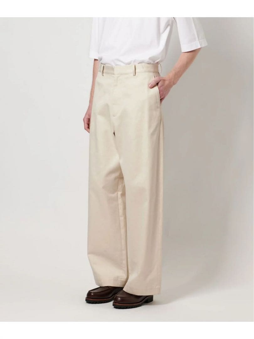 LOEFF コットン サテン バギーパンツ