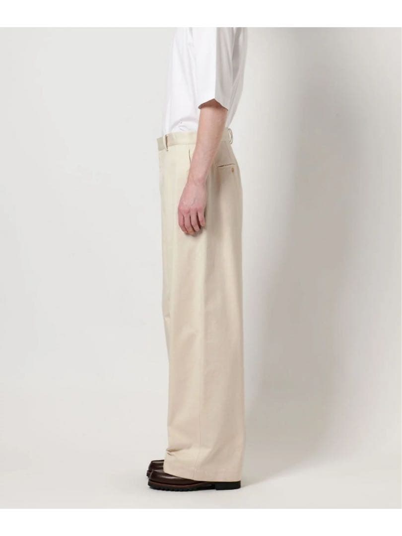 LOEFF コットン サテン バギーパンツ