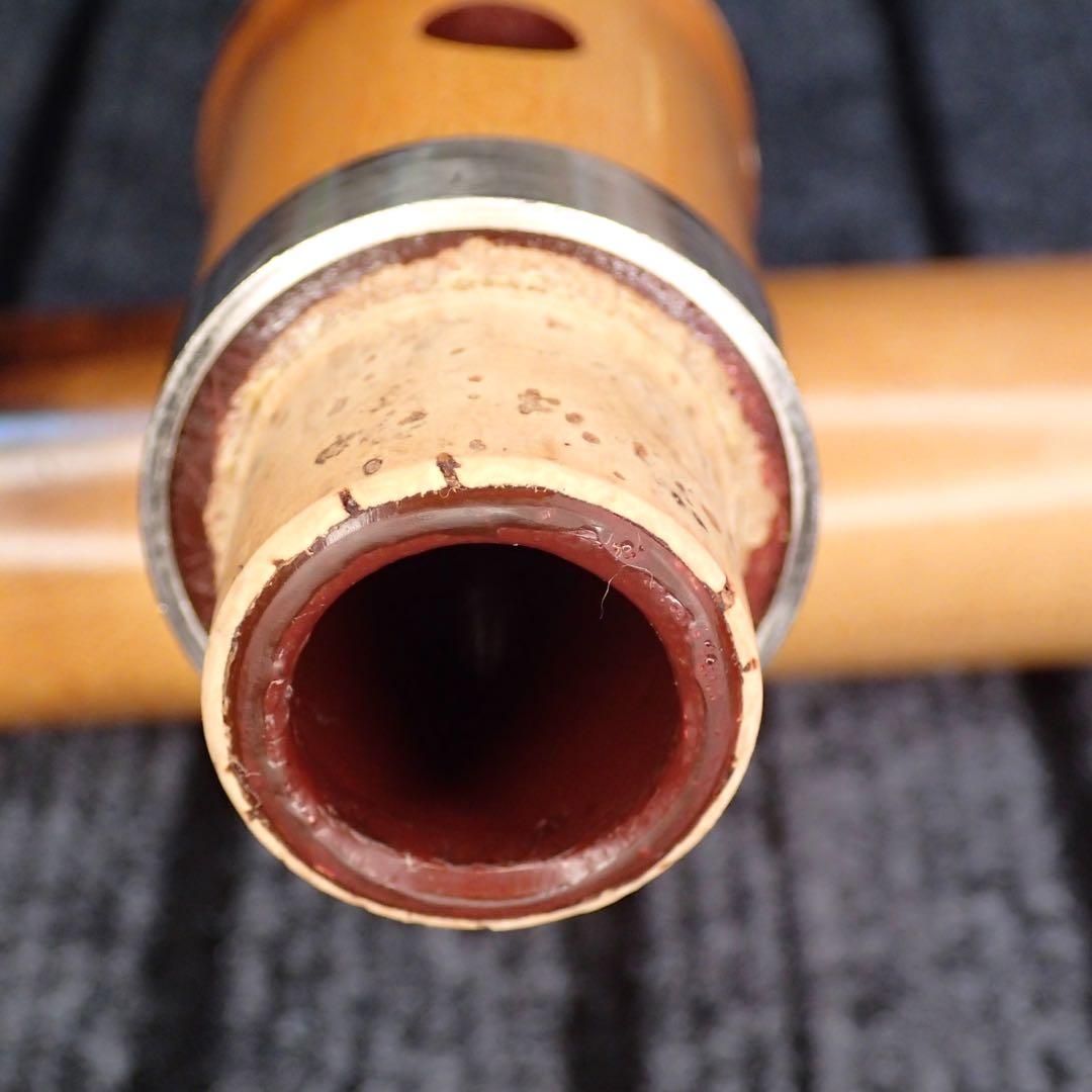 尺八 銘木 (楓)蝴蝶 曲管 1尺９寸(C♯管)