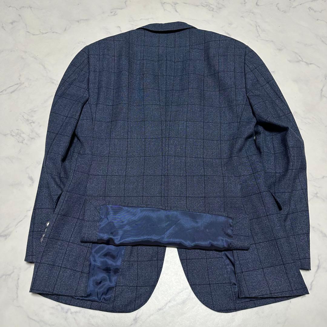 未使用級美品　ユナイテッドアローズ　セットアップスーツ　ネイビー　紺　チェック