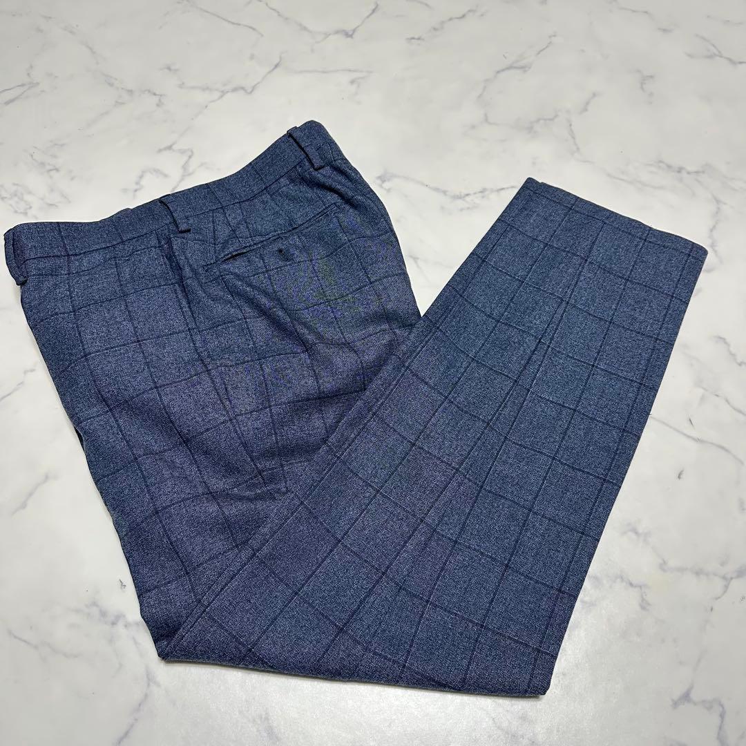 未使用級美品　ユナイテッドアローズ　セットアップスーツ　ネイビー　紺　チェック