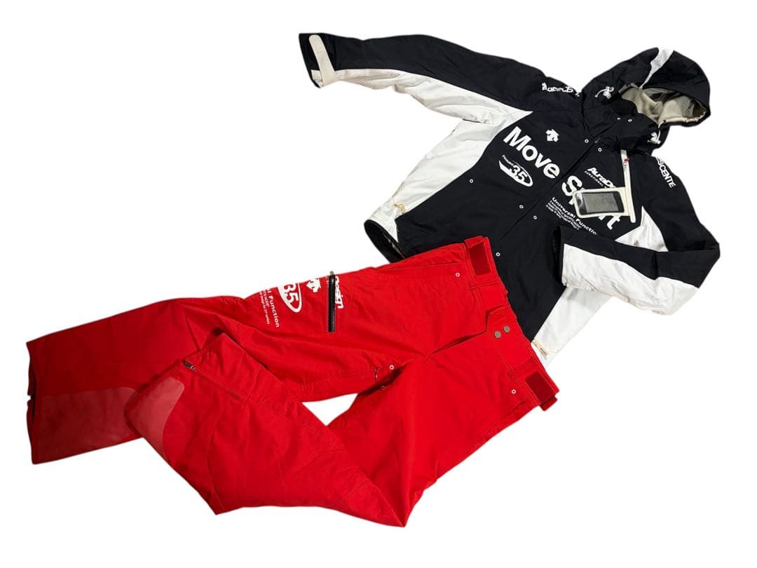 ★お洒落★デサント　ムーブスポーツ　スキーウエア 上下　ゴーグル　セット