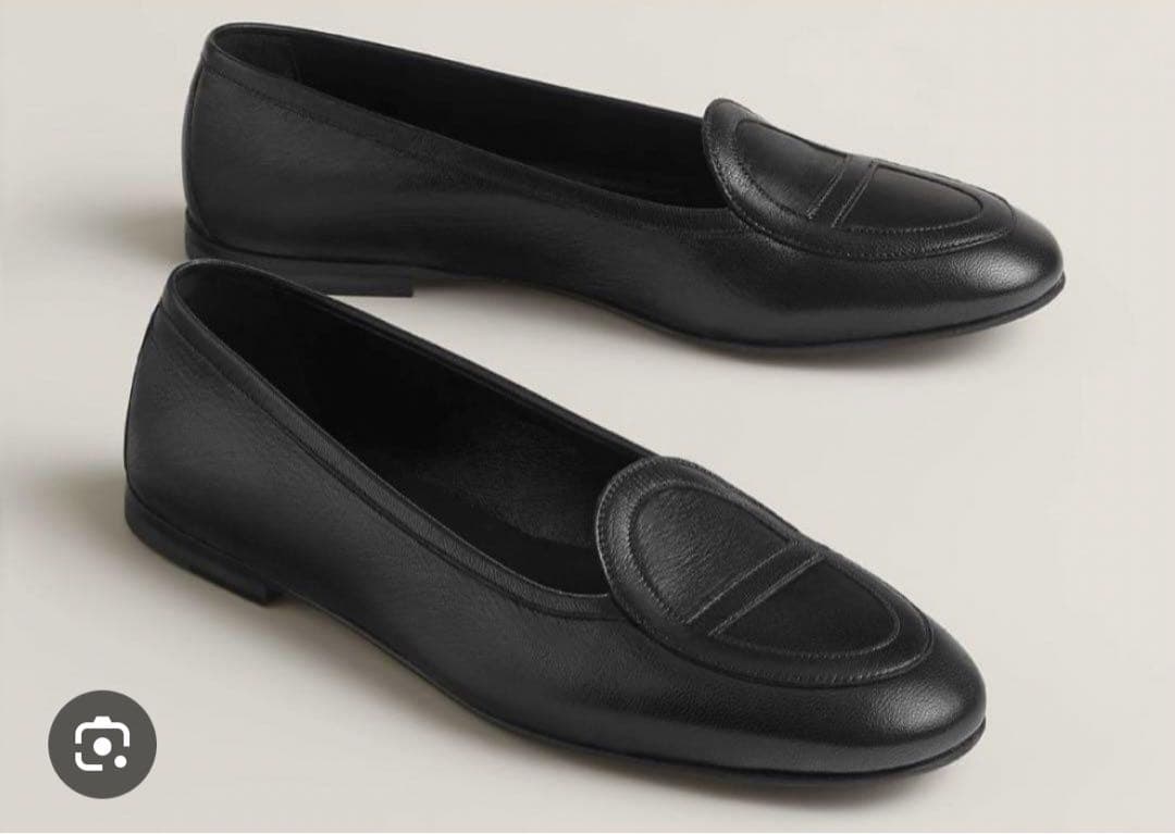 HERMES モカシン　ジュリア　38 黒