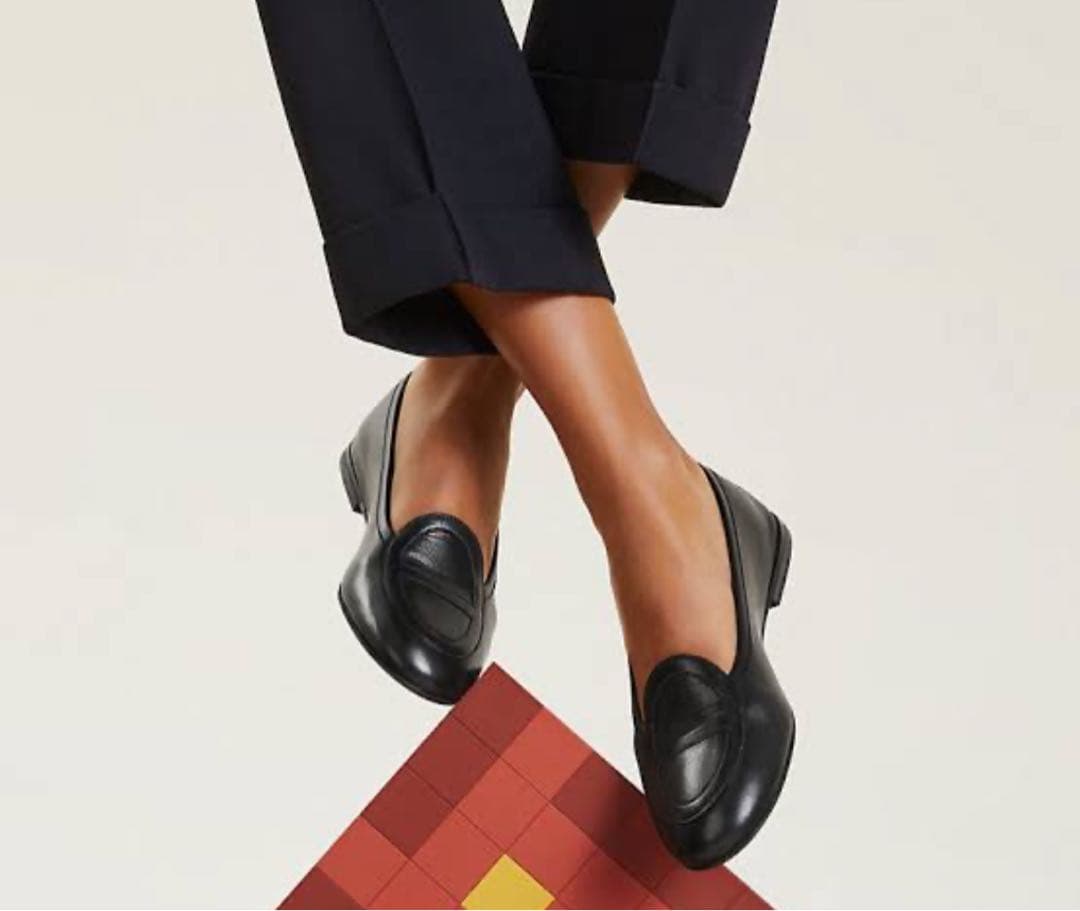 HERMES モカシン　ジュリア　38 黒