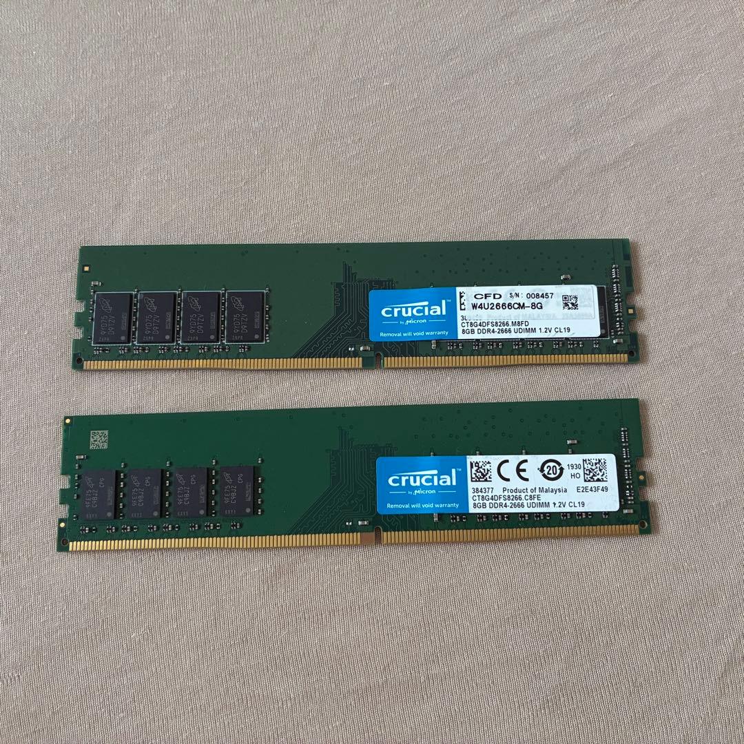 DDR4-2666 (8G2枚)メモリ