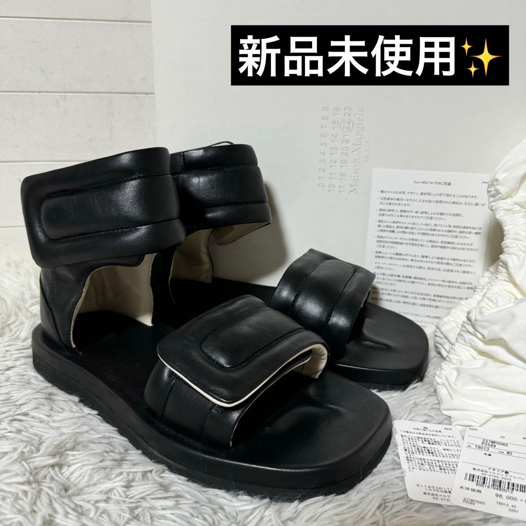 新品未使用✨メゾンマルジェラ　S37WP0065 レザーサンダル　ブラック