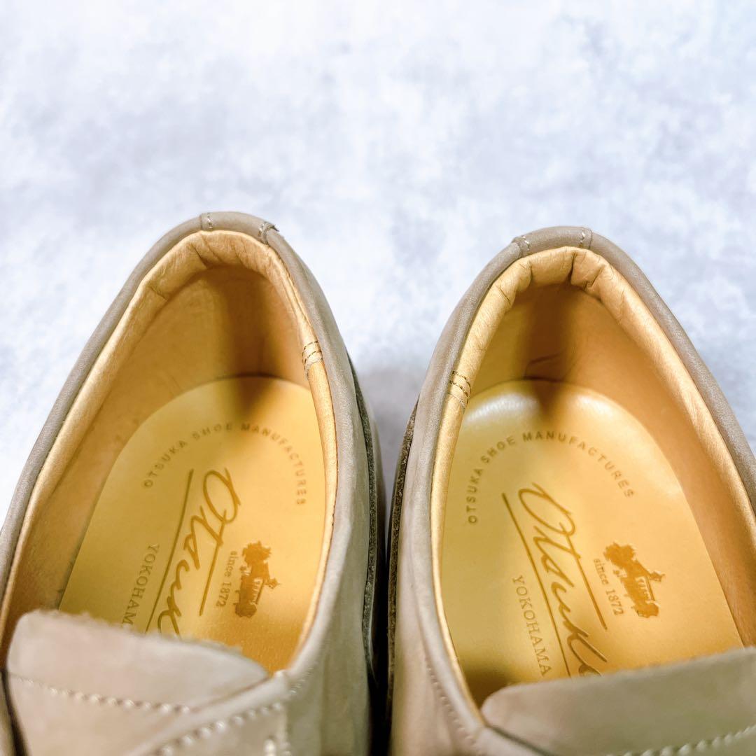 ☆未使用級☆【大塚製靴】レザーシューズ (24.5) ヌバック　本革　外羽根