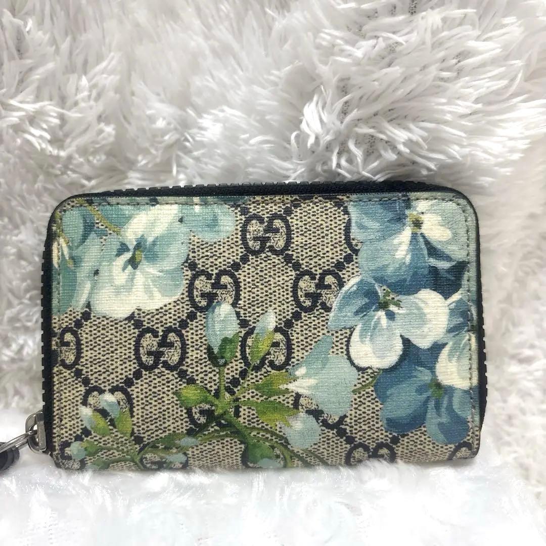 【極美品✨希少廃盤】グッチ ブルームス　GGスプリーム コンパクトウォレット