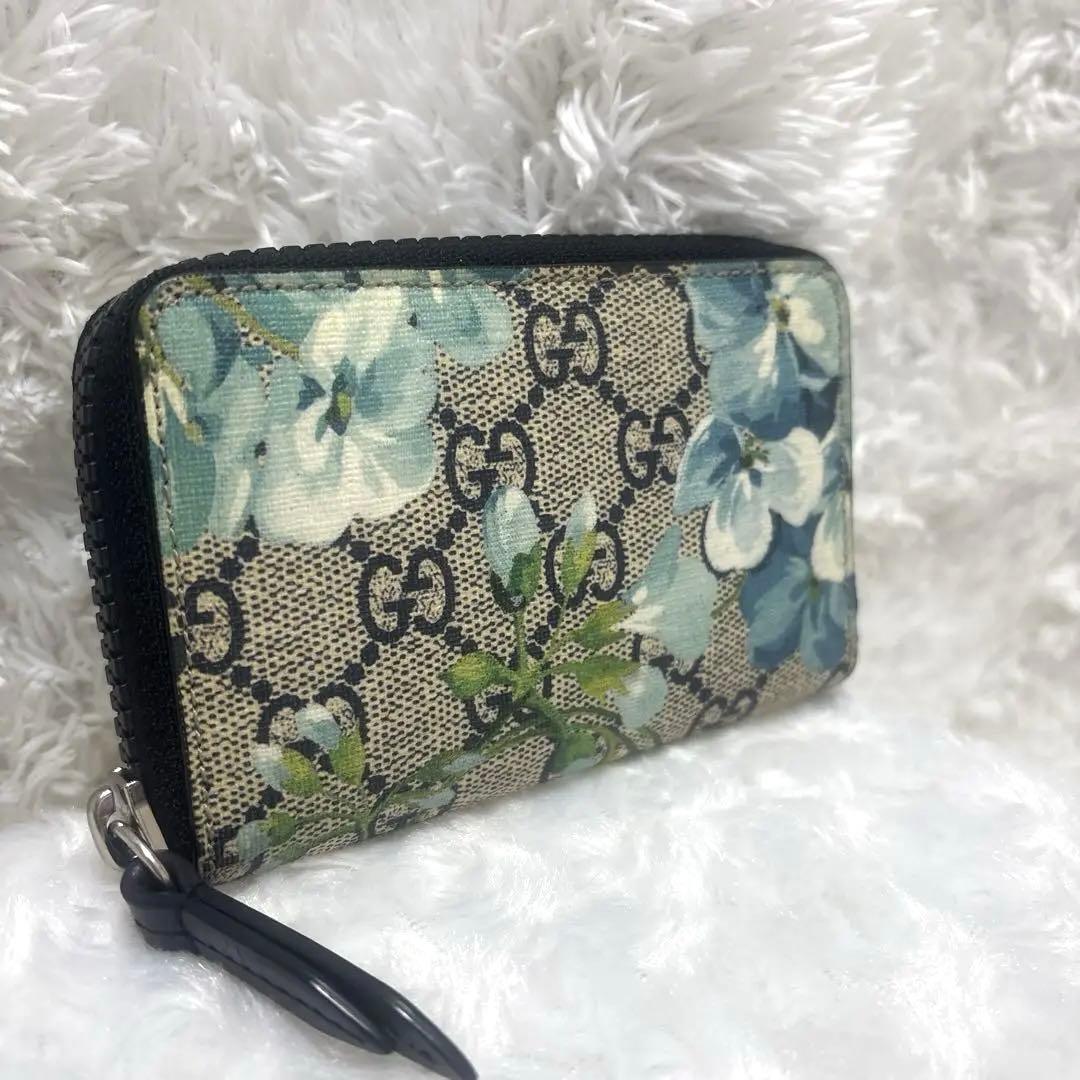 【極美品✨希少廃盤】グッチ ブルームス　GGスプリーム コンパクトウォレット