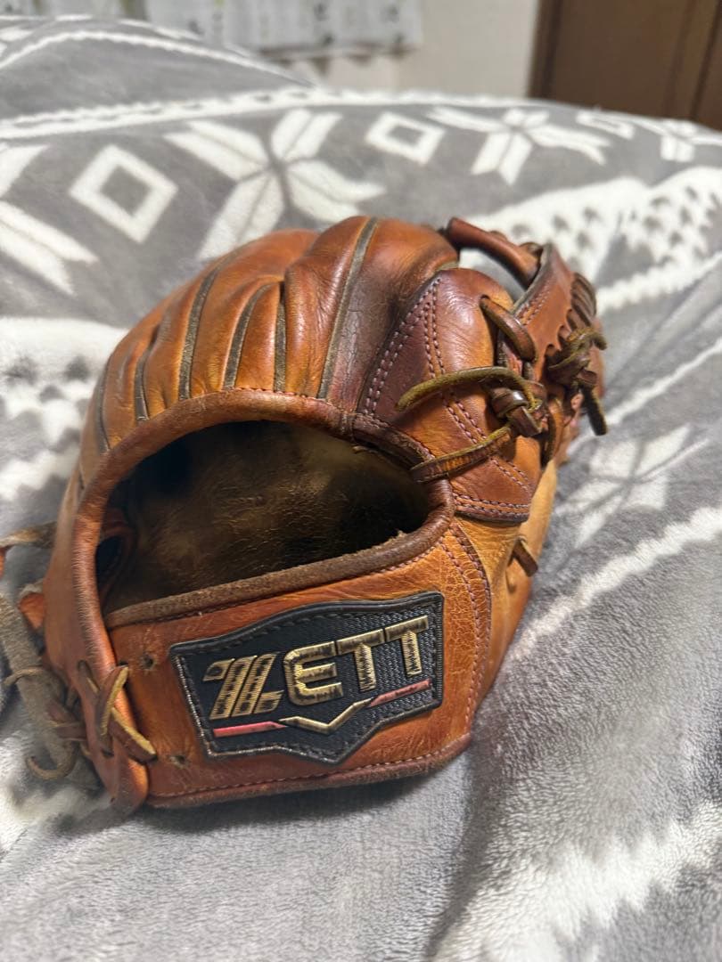 ZETT 硬式グローブ オレンジ