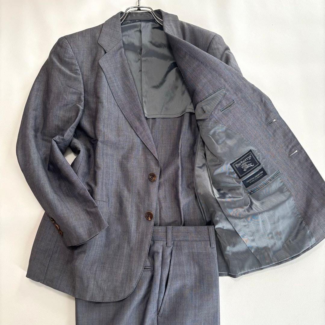 バーバリー[カシミヤ モヘア混]スーツ セットアップ Sサイズ ストライプ