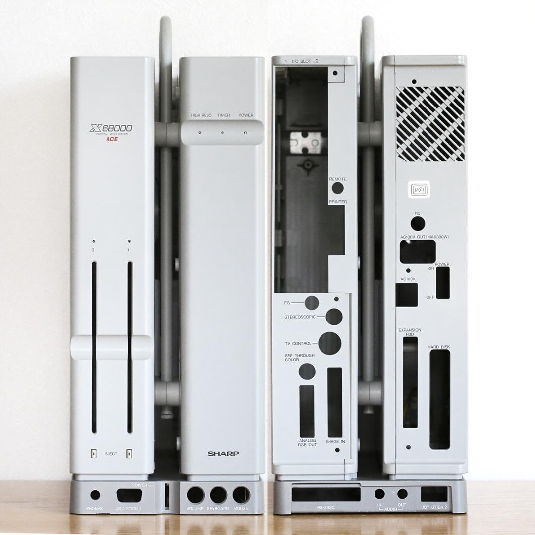 SHARP X68000 ACE CZ-601C-GY ケース一式【洗浄済】