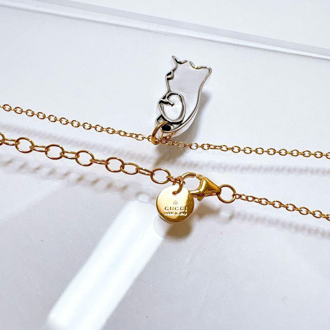 さっかんさん専用★GUCCI ゴースト シルバーネックレス 750 K18