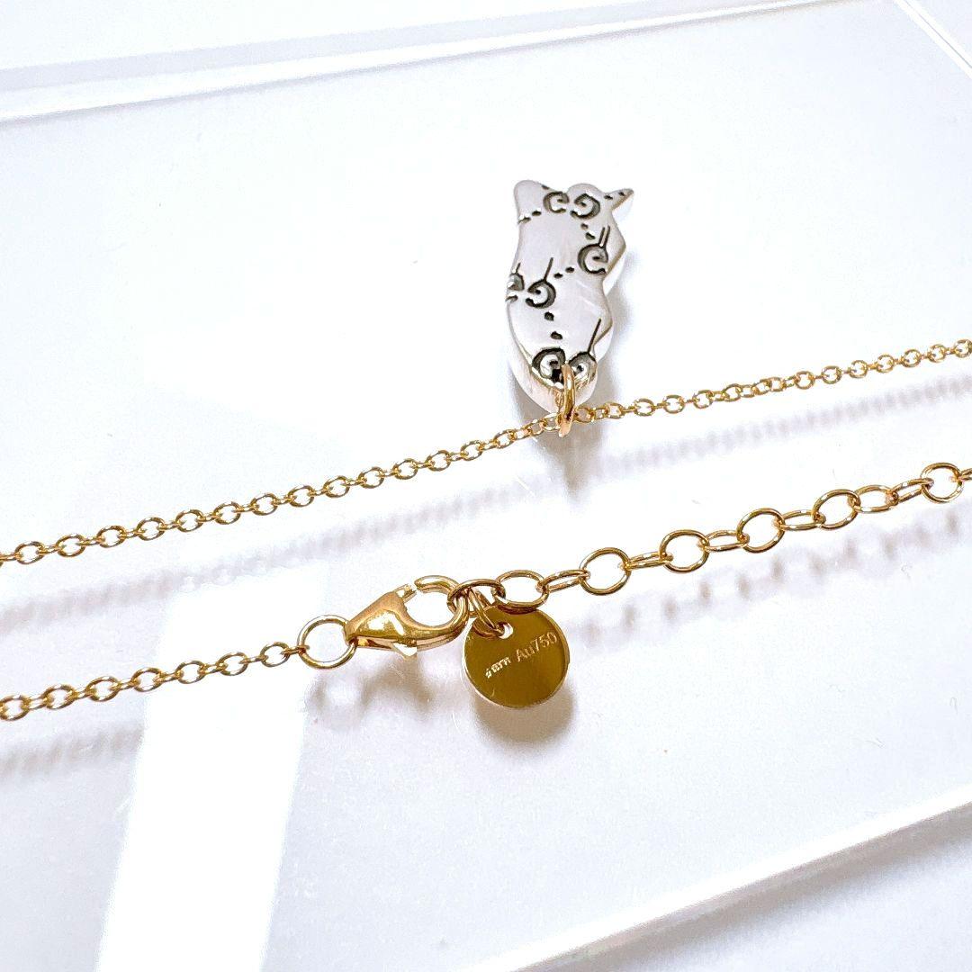 さっかんさん専用★GUCCI ゴースト シルバーネックレス 750 K18