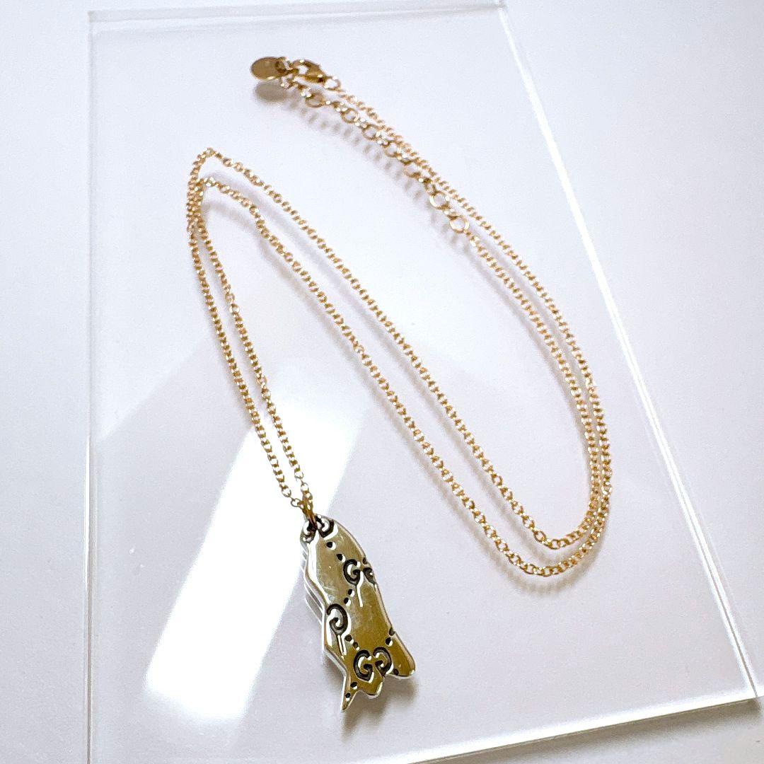 さっかんさん専用★GUCCI ゴースト シルバーネックレス 750 K18