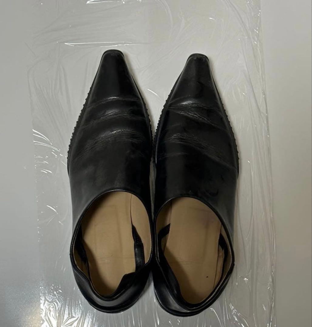 MARINE SERRE ブラック ローファー バブーシュ