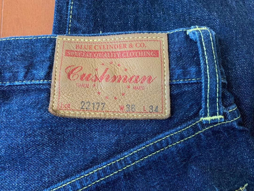 CUSHMAN クッシュマン　22177 ストレートデニム　w36 13.5oz