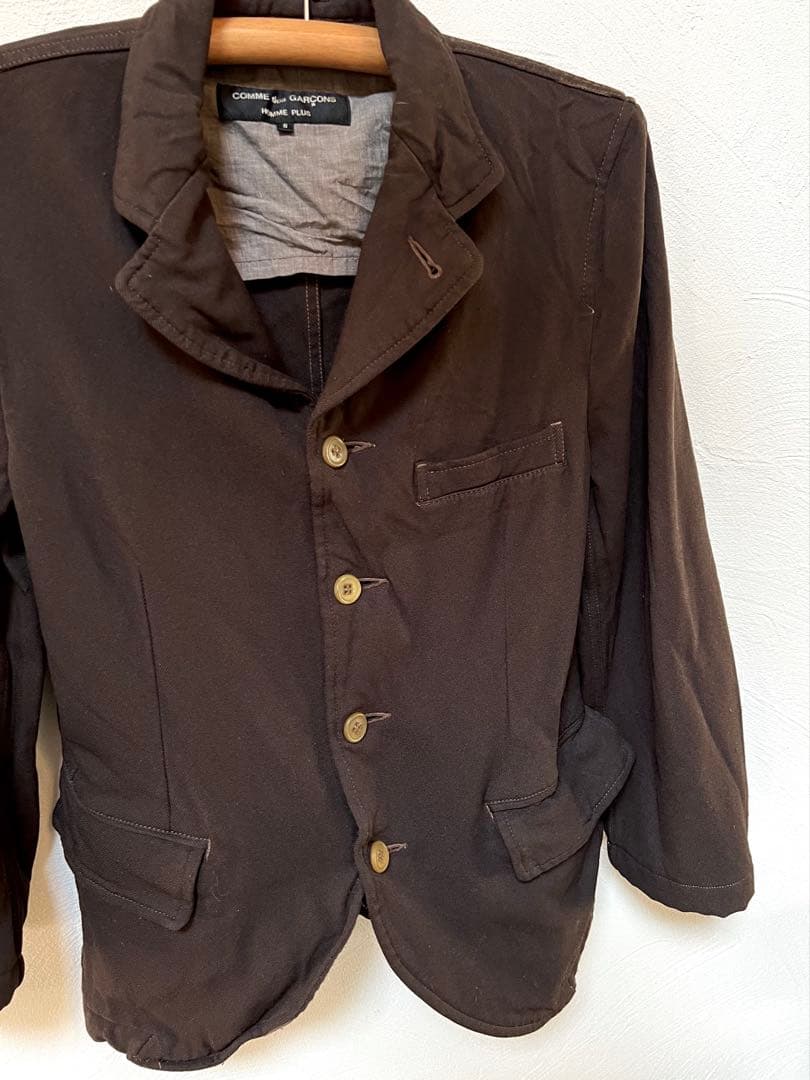 COMME des GARCONS PLUS 縮絨 ジャケット ブラウン S