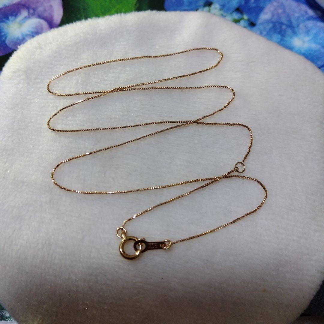 売切れ御免 K18PGベネチアンネックチェーン40cm新品 未着用品