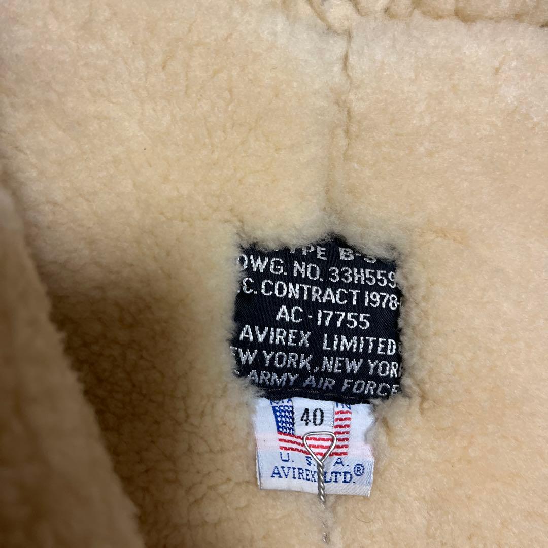 AVIREX B3レザージャケット メンズ40