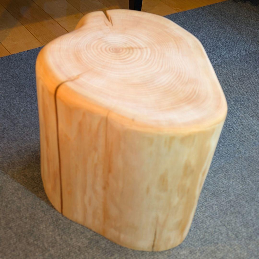 檜　切り株　丸太　椅子　スツール　 高さ約29㎝