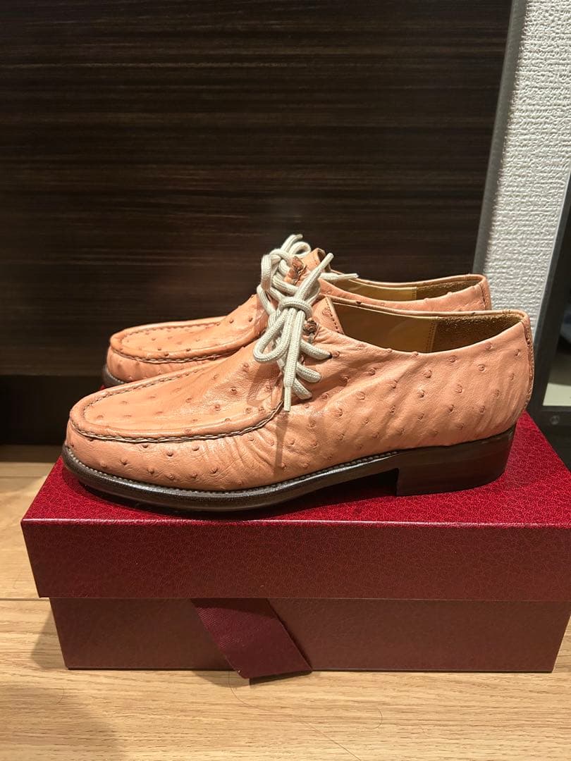 le yucca's オーストリッチレザー モカシン ピンク