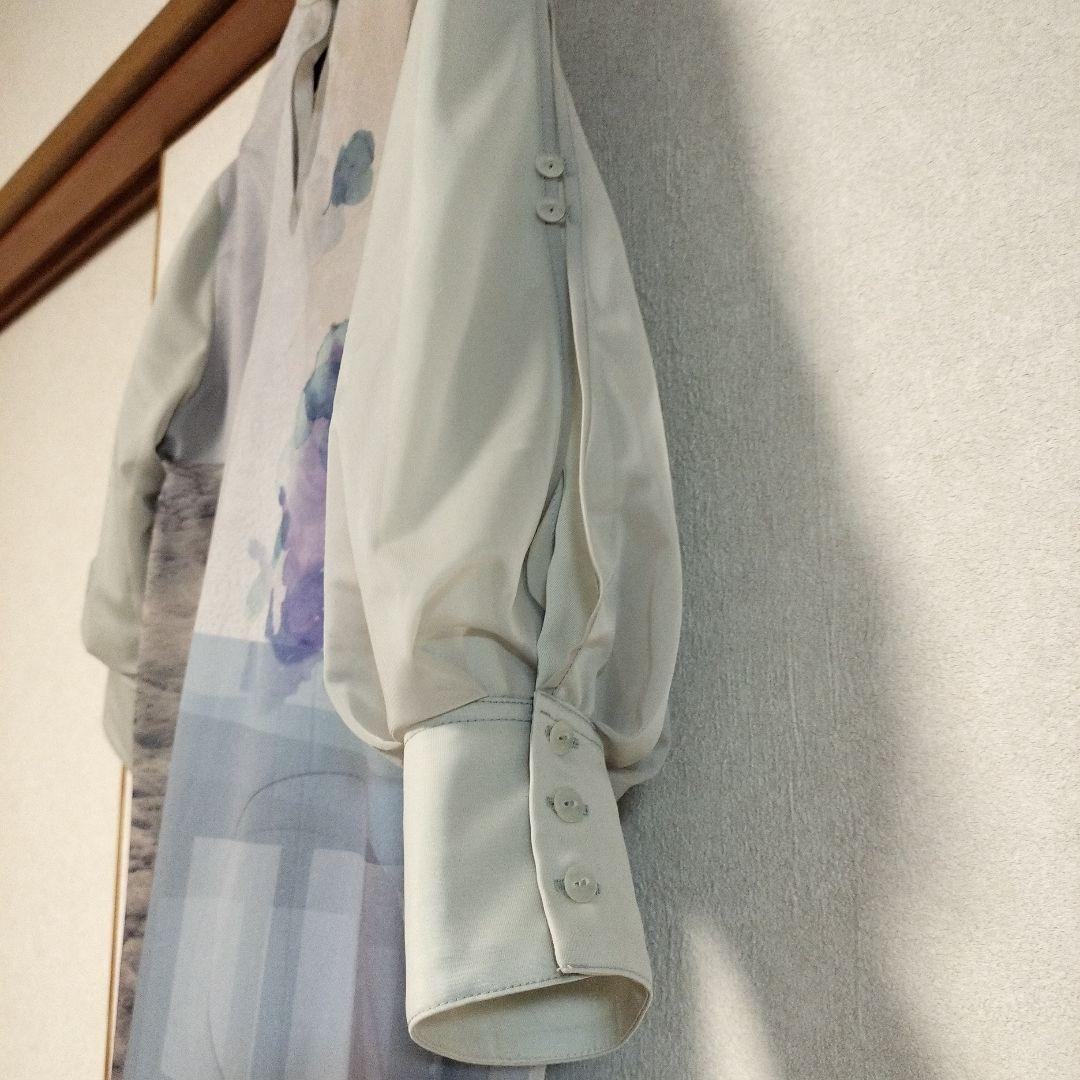 タグ付き 未使用 パブリックトウキョウ 水彩調 ワンピース グレー