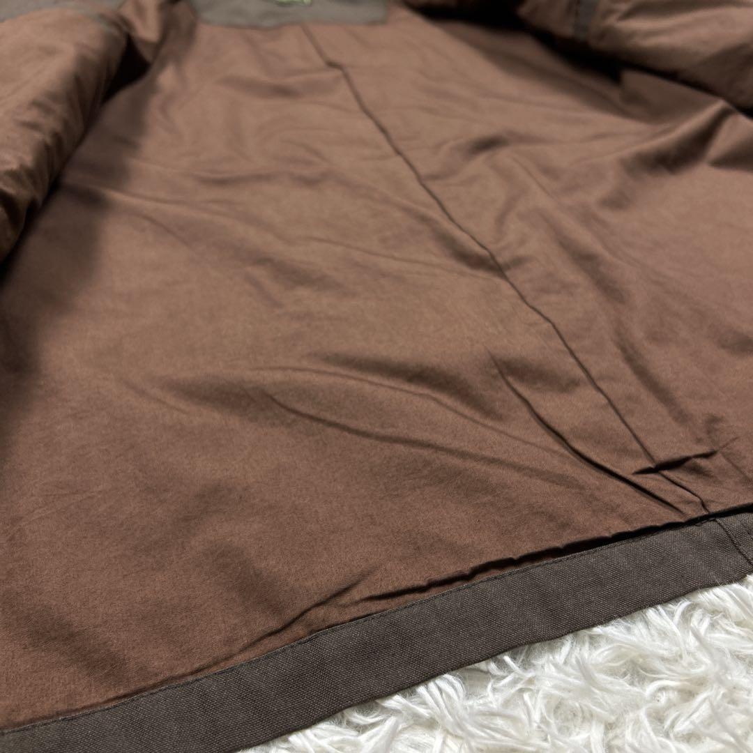 極美品　エディーバウアー　ポリエステルジャケット 豚革襟 カバーオール　L