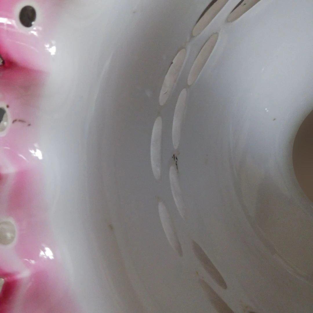 ピンクフリルガラスシェード　アンティーク