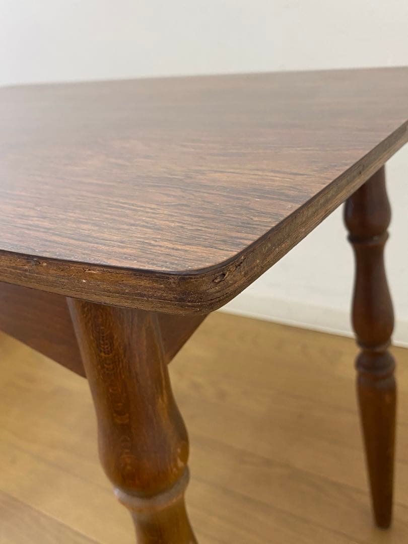 レトロ アンティーク オールドキツツキ 飛騨産業 デコラトップ サイド テーブル