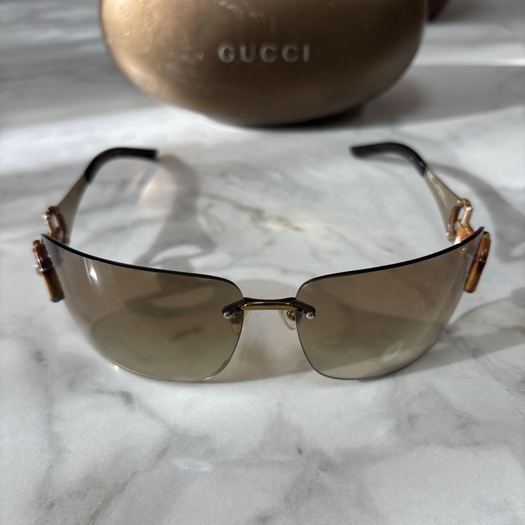 【人気】GUCCI グッチ　サングラス　GG2801/S リムレス バンブー