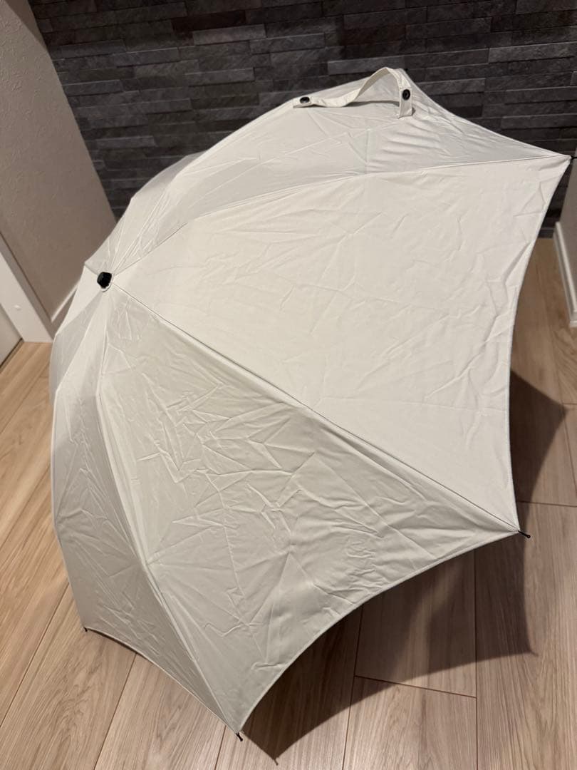 【美品】芦屋ロサブラン 完全遮光 日傘 3段折りたたみライトグレージュ