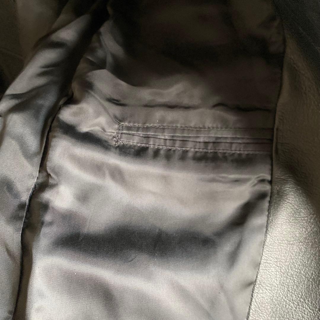 美品 90s〜 Paul Smith ラムレザー テーラードジャケット ブラック