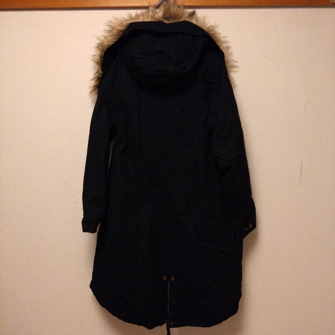 somari ネイビー ファー付きモッズコート サイズ1