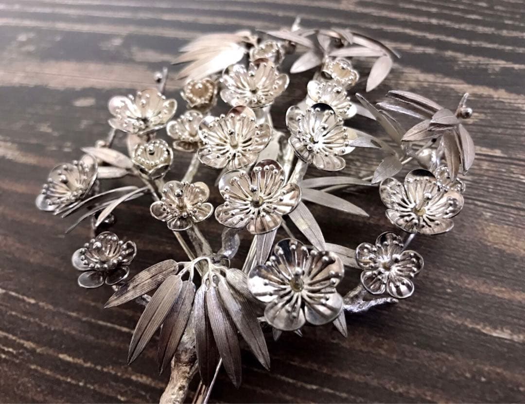 【希少レア】ボンボニエール 挿華 花 皇室 天皇 上皇陛下 下賜 大嘗 純銀