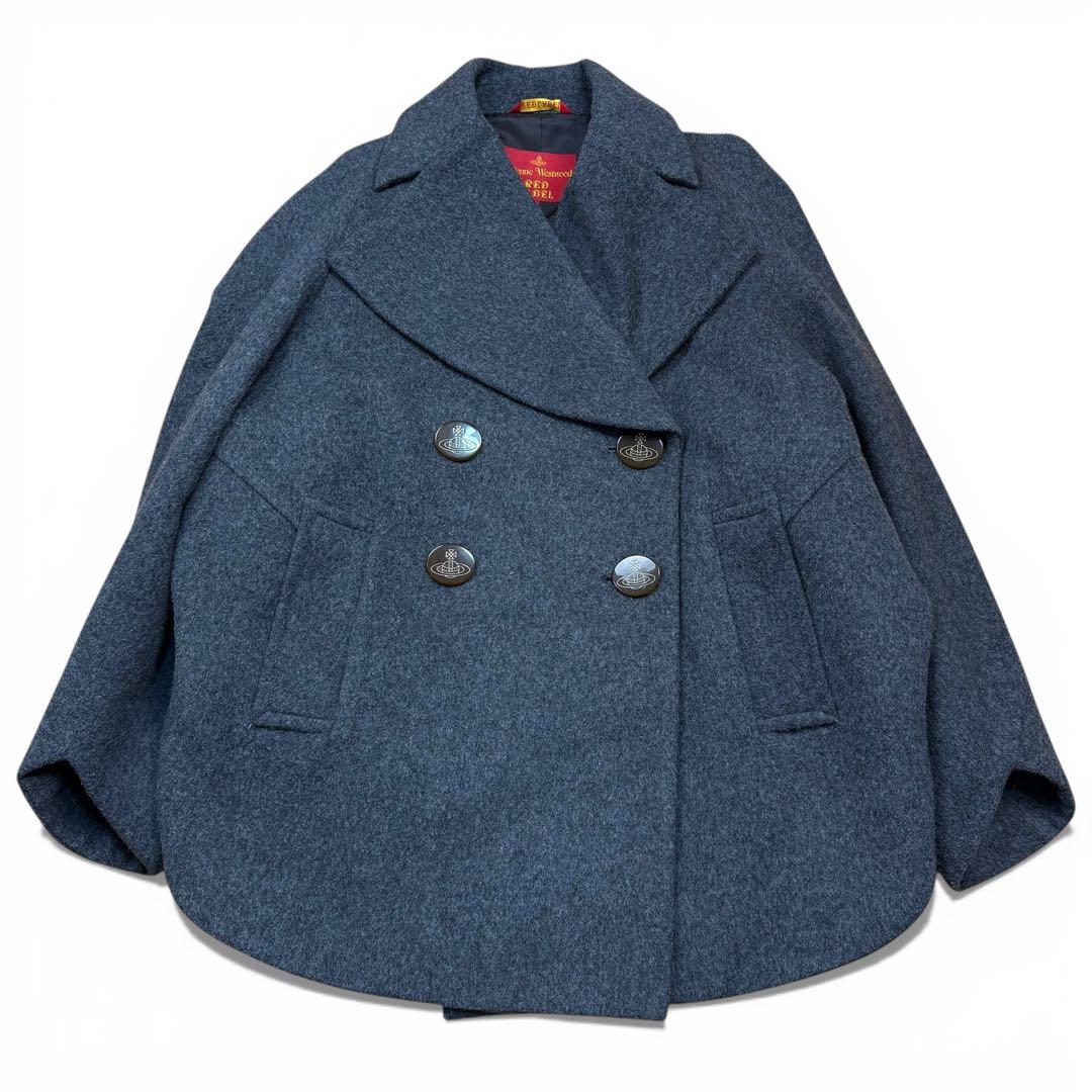 極美品 ヴィヴィアンウエストウッドレッドレーベル ウールコート 変形襟 サイズ2