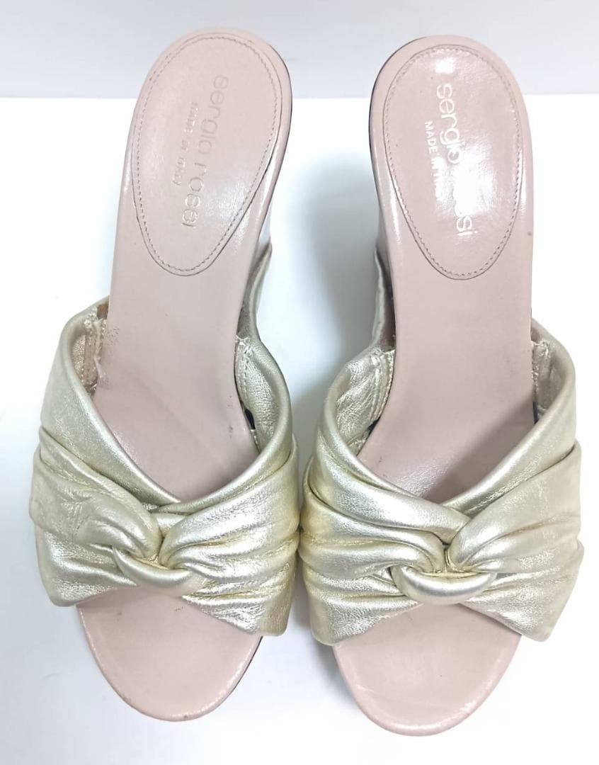 【セット売り】セルジオロッシ 2足 まとめ売り 35.5 厚底 本革 レザー