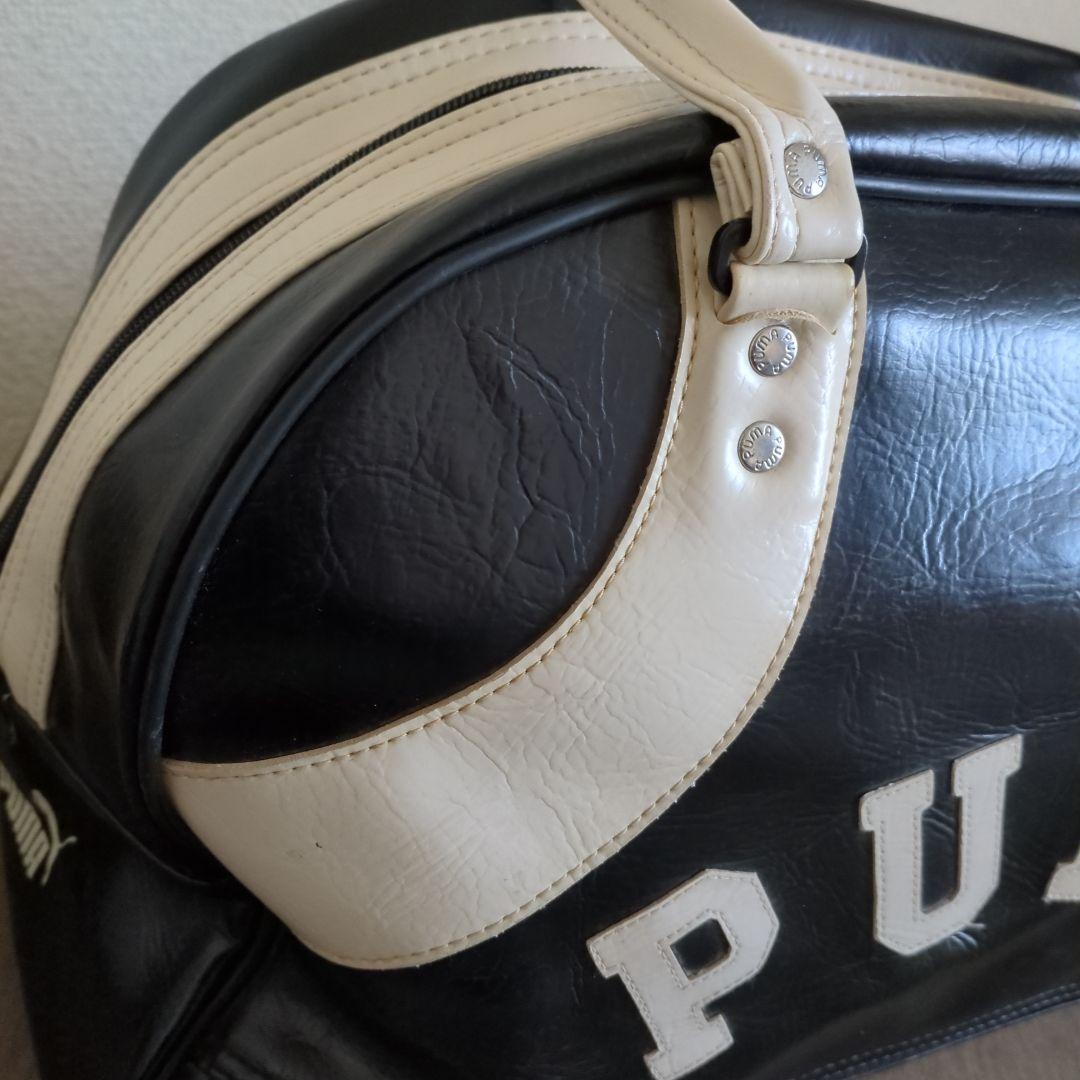 90s 00s プーマ PUMA ボストンバック エナメル レトロ 黒