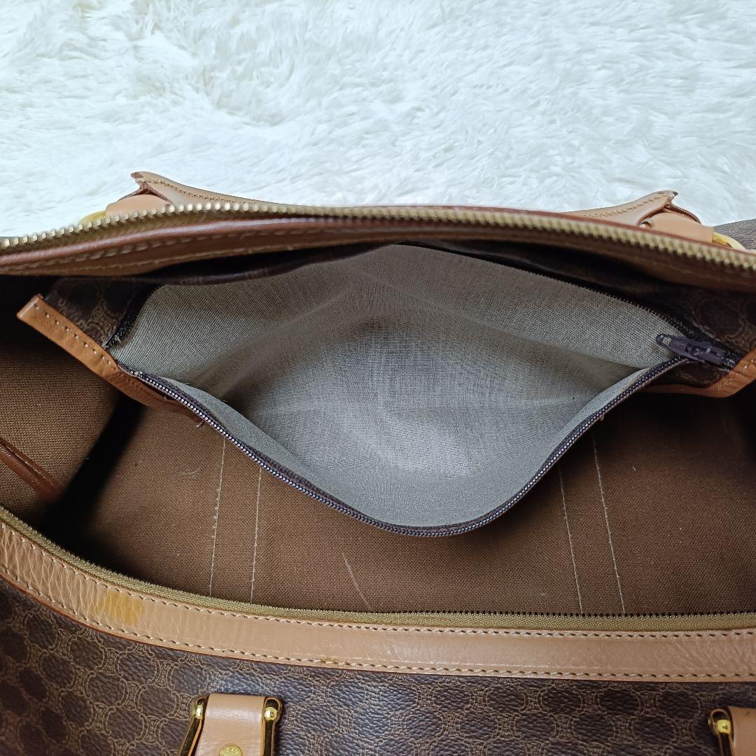 セリーヌ トリオンフ マカダム柄 ボストンバッグ 大容量 パドロック付