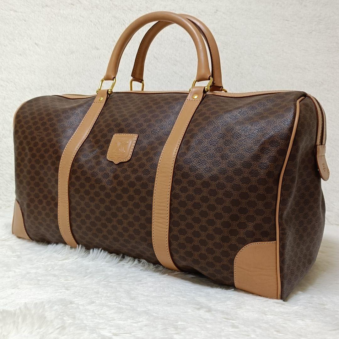 セリーヌ トリオンフ マカダム柄 ボストンバッグ 大容量 パドロック付