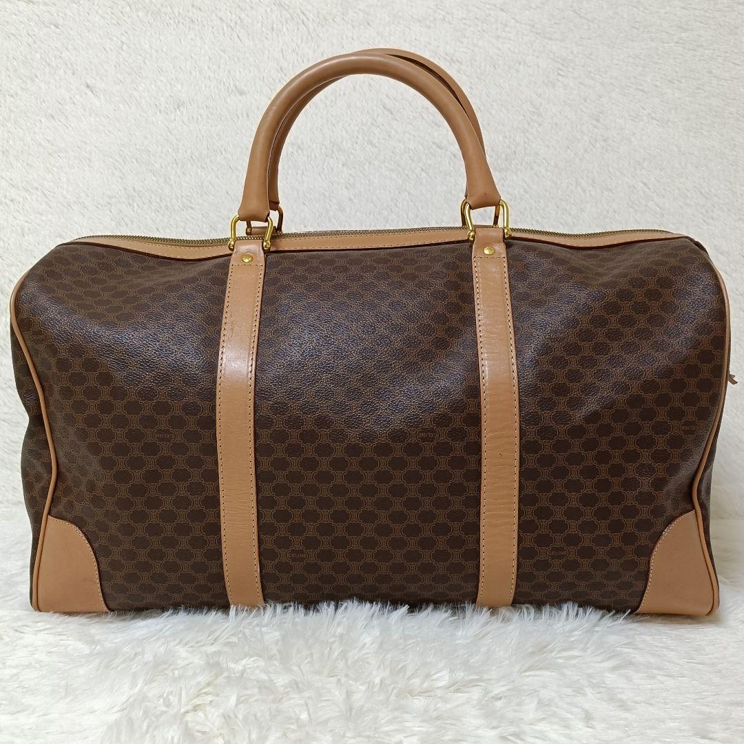 セリーヌ トリオンフ マカダム柄 ボストンバッグ 大容量 パドロック付