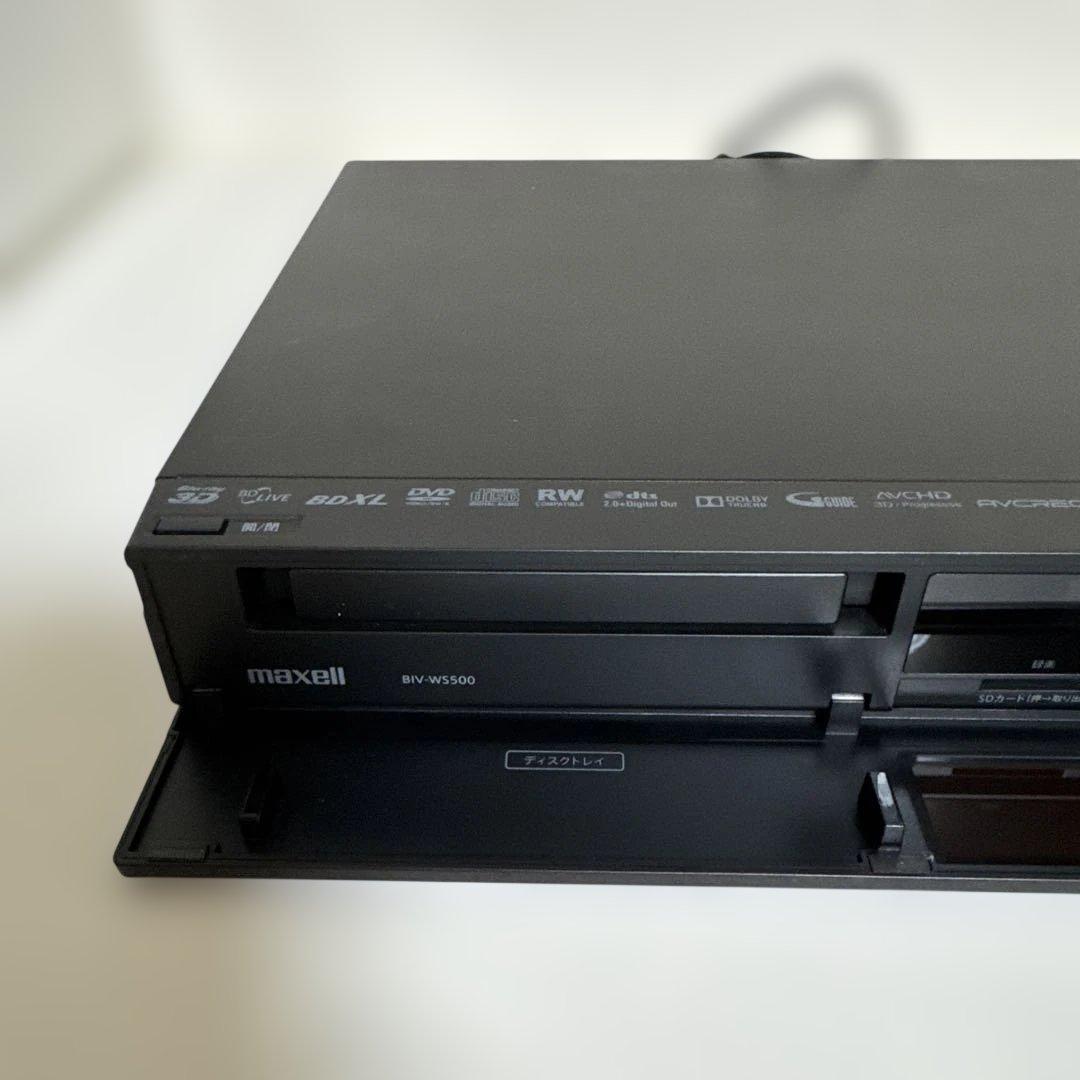maxell BD レコーダーBIV-WS500／付属品あり／純正リモコン