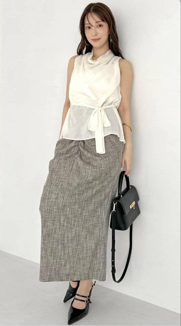 snidel ダブルストラップミュール