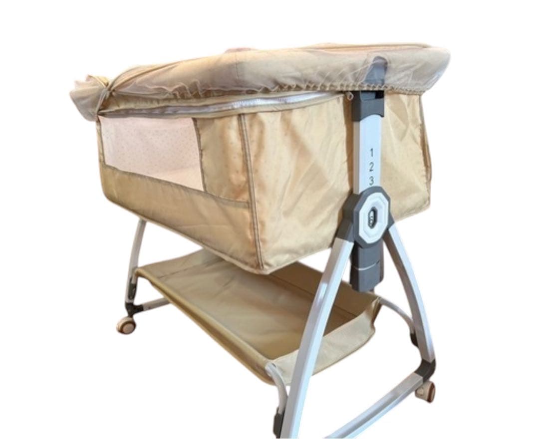 Oqhvup ベビーベッド 添い寝 乳児用ベッド 新生児ベッド 高さ6段調節